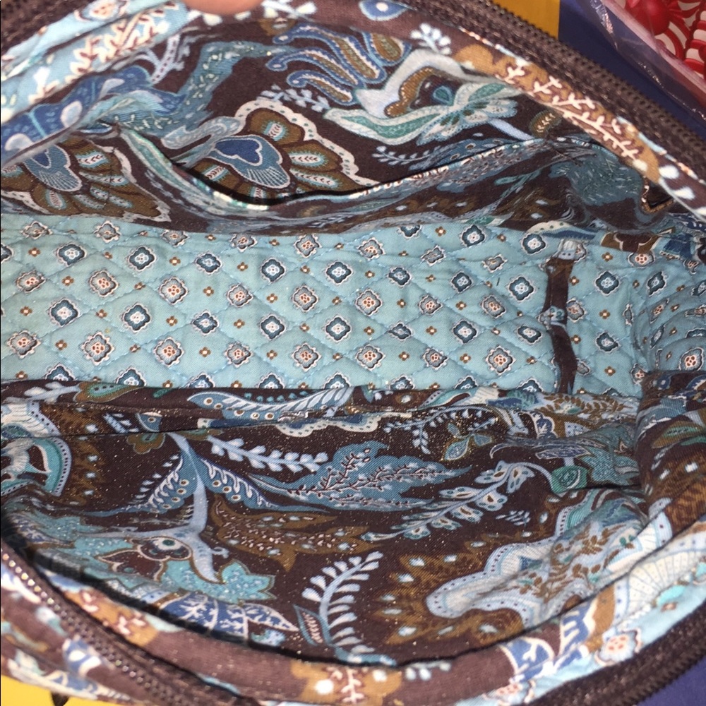 Vera Bradley’s Hobo/ Blue Floral On Brown Retired - Picture 7 of 8